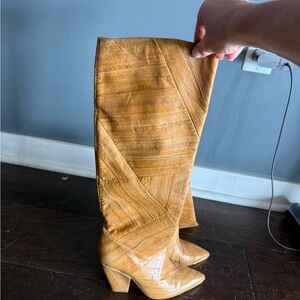 Tory Burch Tan Over the Knee Boots